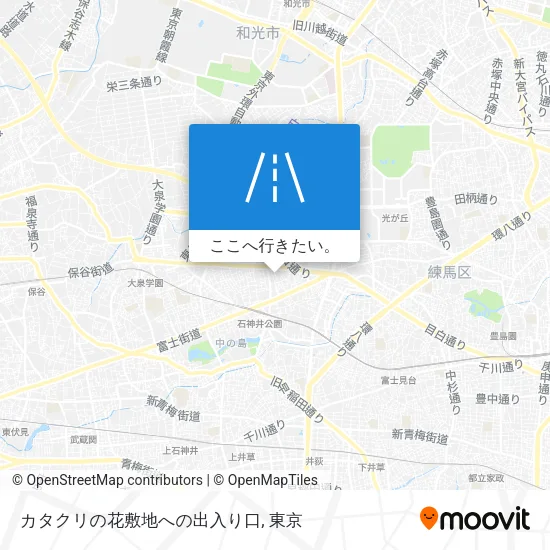 カタクリの花敷地への出入り口地図