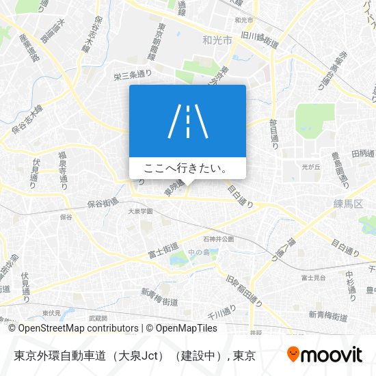 東京外環自動車道（大泉Jct）（建設中）地図