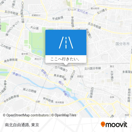 南北自由通路地図