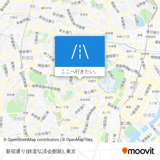 新宿通り(鉄道弘済会館前)地図