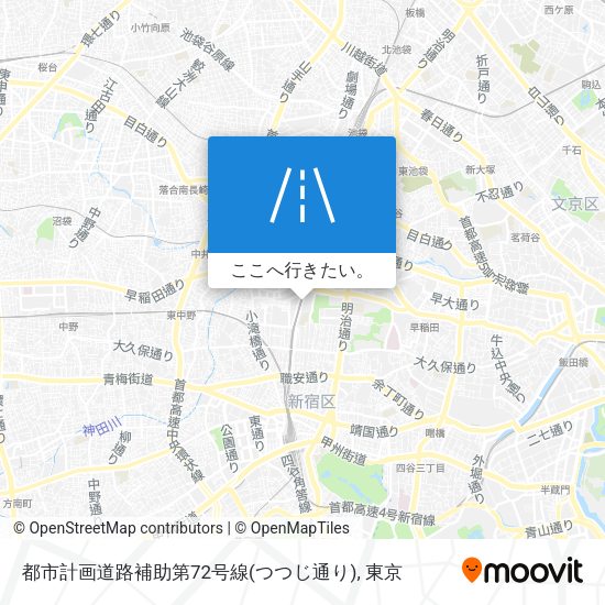 都市計画道路補助第72号線(つつじ通り)地図