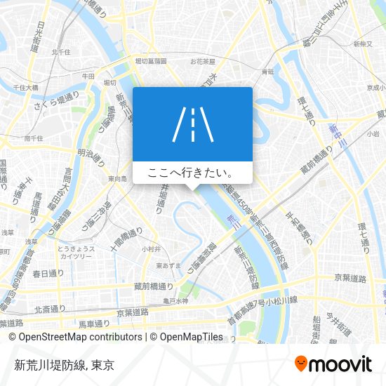 新荒川堤防線地図