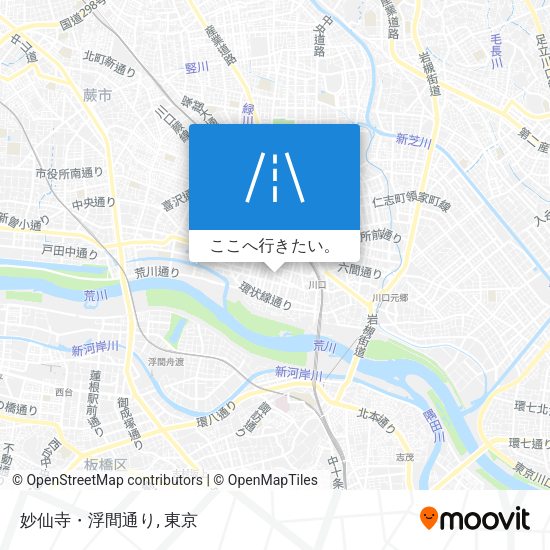 妙仙寺・浮間通り地図