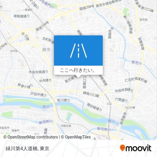 緑川第4人道橋地図