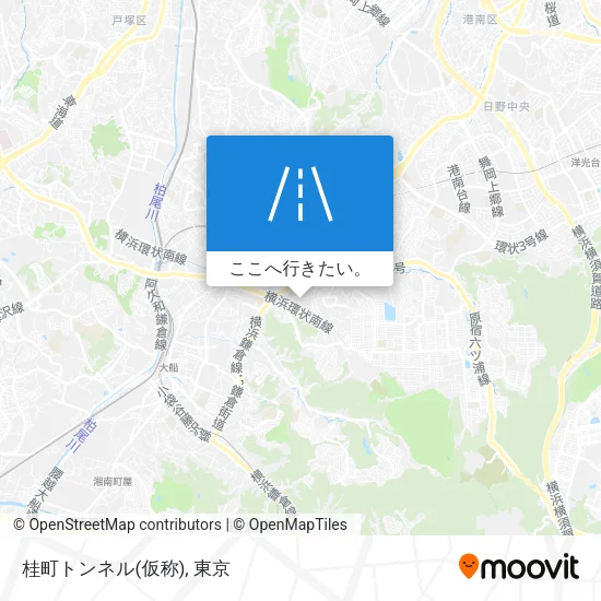 桂町トンネル(仮称)地図