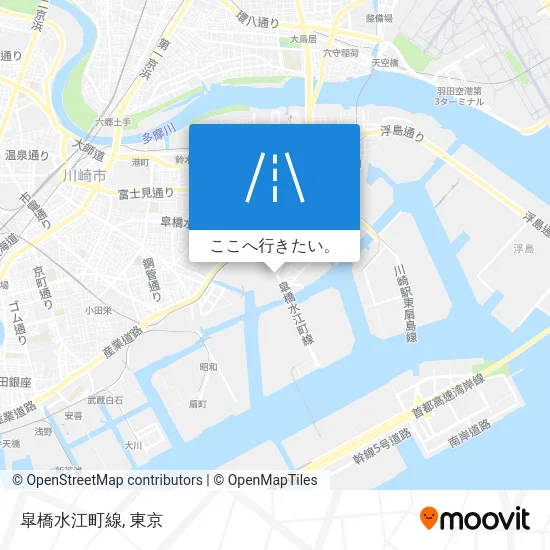 皐橋水江町線地図