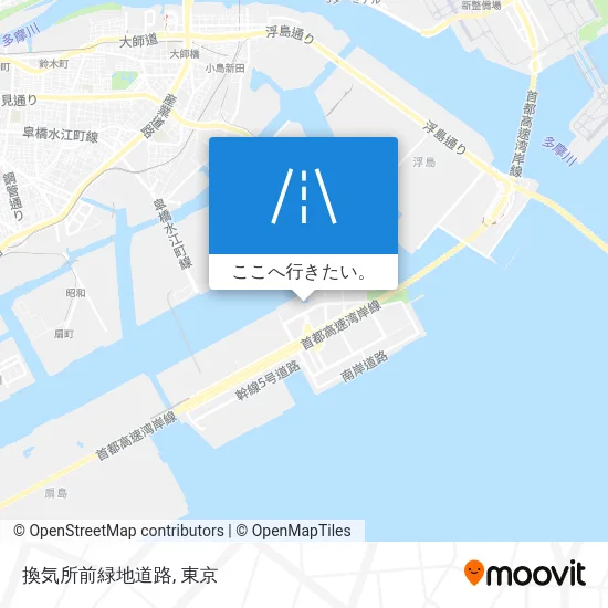 換気所前緑地道路地図
