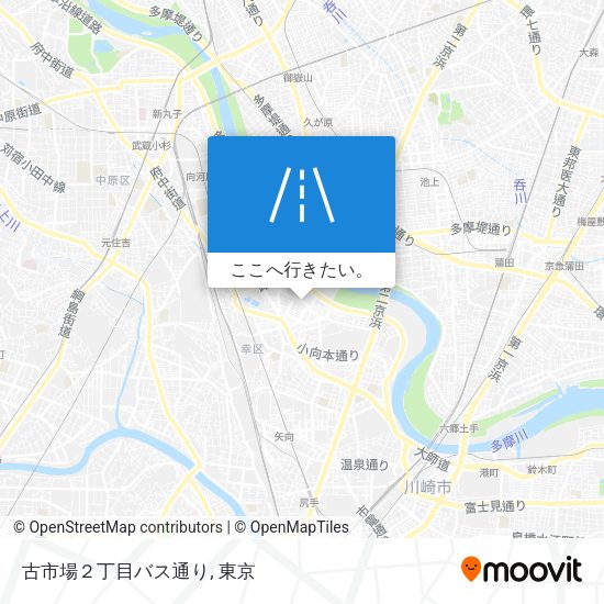 古市場２丁目バス通り地図