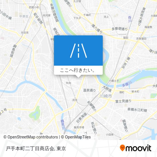 戸手本町二丁目商店会地図