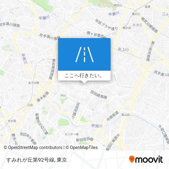 すみれが丘第92号線地図
