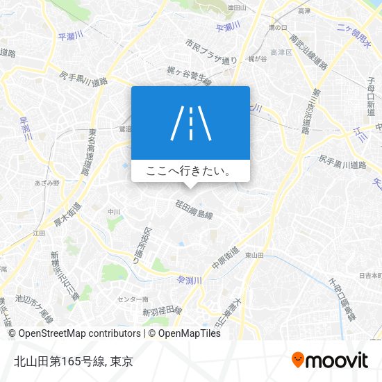 北山田第165号線地図