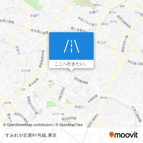 すみれが丘第91号線地図