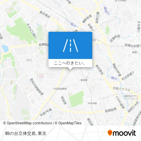 鶴の台立体交差地図