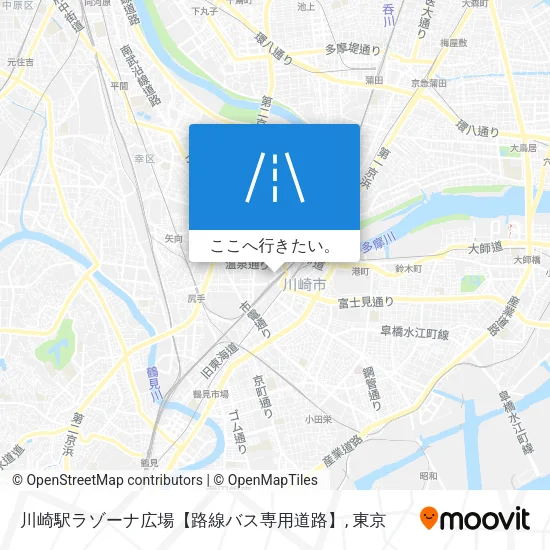 川崎駅ラゾーナ広場【路線バス専用道路】地図