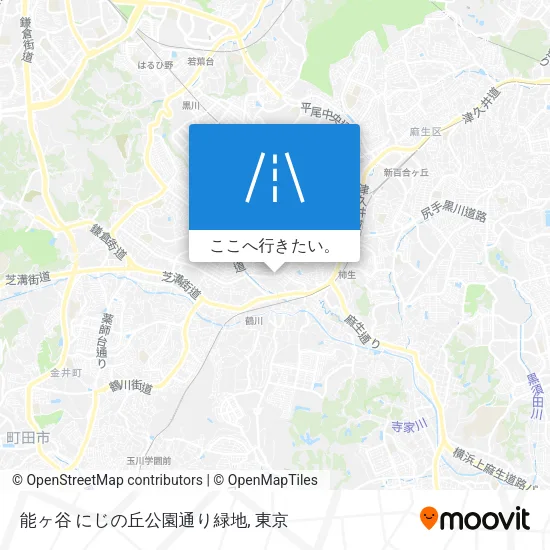 能ヶ谷 にじの丘公園通り緑地地図