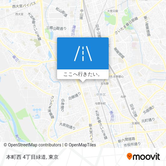本町西 4丁目緑道地図