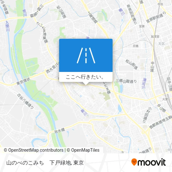 山のべのこみち　下戸緑地地図