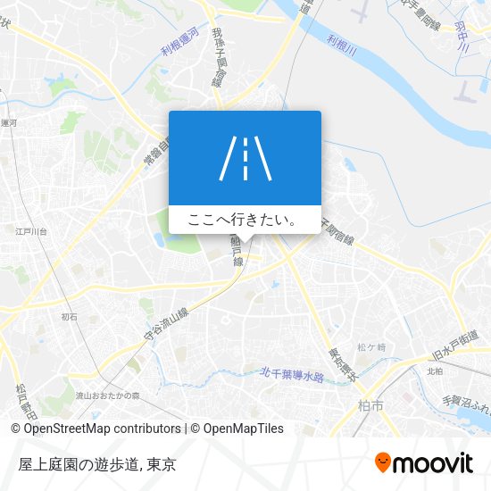 屋上庭園の遊歩道地図