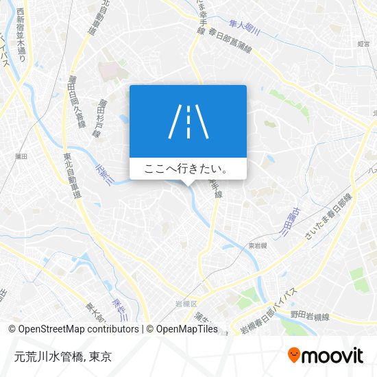 元荒川水管橋地図