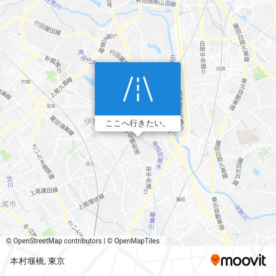 本村堰橋地図