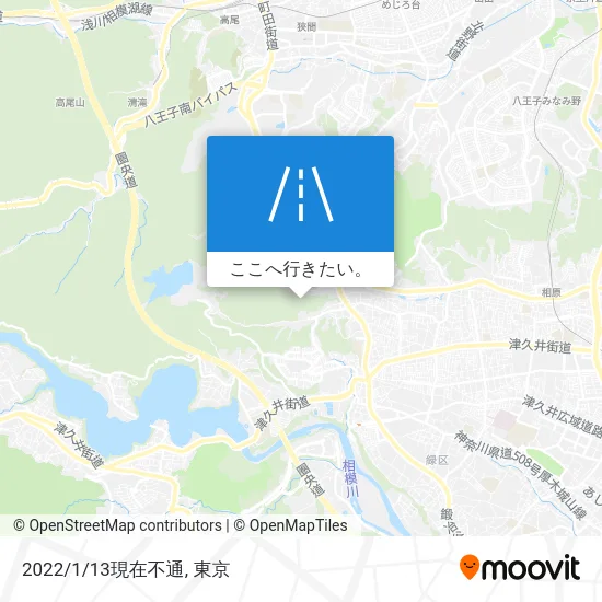 2022/1/13現在不通地図