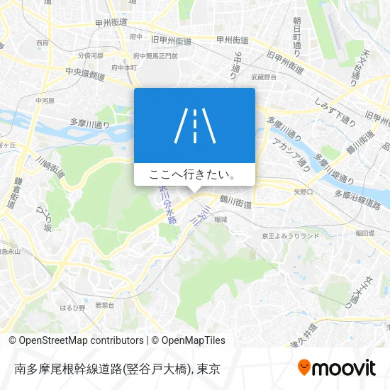 南多摩尾根幹線道路(竪谷戸大橋)地図