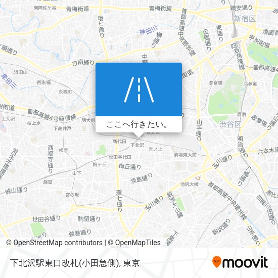 下北沢駅東口改札(小田急側)地図