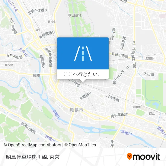 昭島停車場熊川線地図
