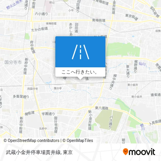 武蔵小金井停車場貫井線地図