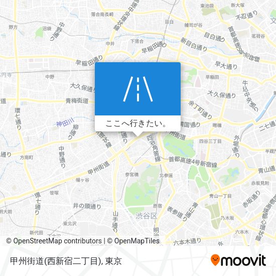 甲州街道(西新宿二丁目)地図