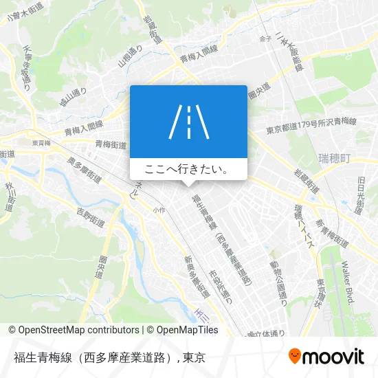福生青梅線（西多摩産業道路）地図