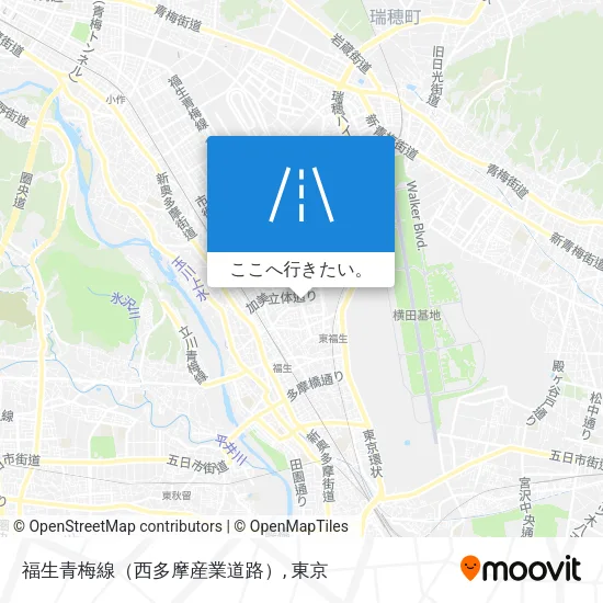 福生青梅線（西多摩産業道路）地図