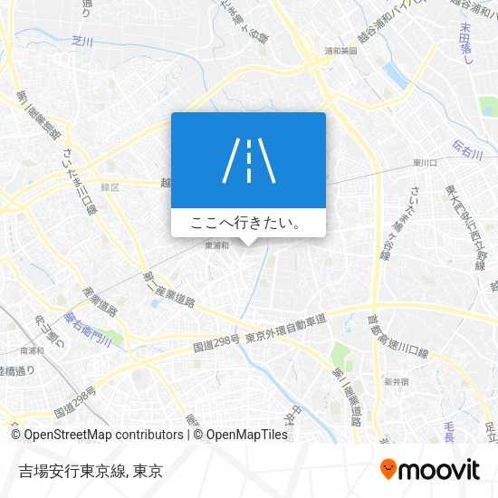 吉場安行東京線地図