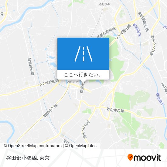 谷田部小張線地図