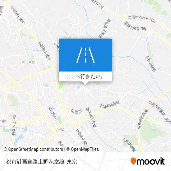 都市計画道路上野花室線地図