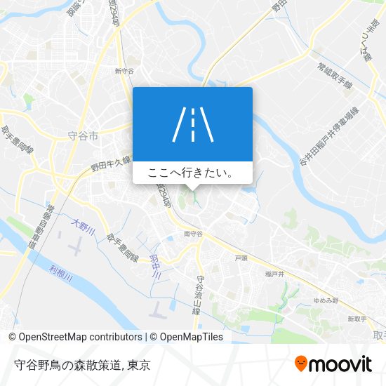守谷野鳥の森散策道地図