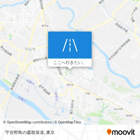 守谷野鳥の森散策道地図