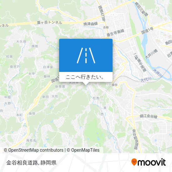 金谷相良道路地図