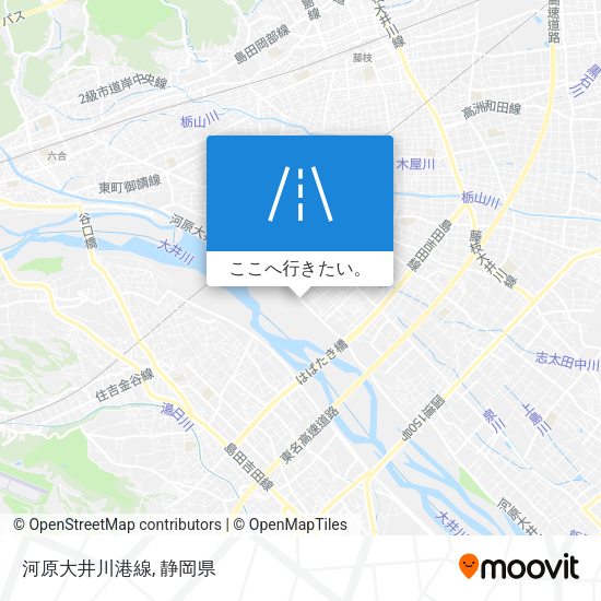 河原大井川港線地図