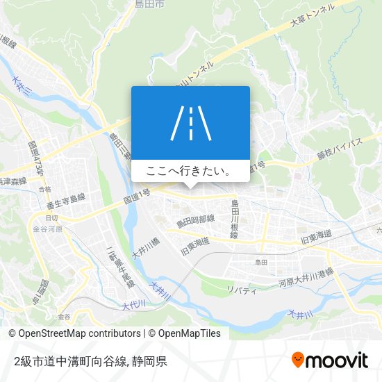 2級市道中溝町向谷線地図
