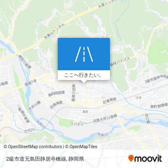 2級市道元島田静居寺橋線地図