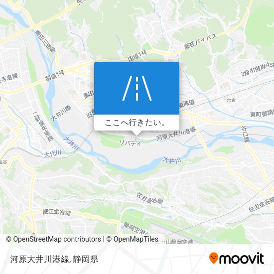 河原大井川港線地図
