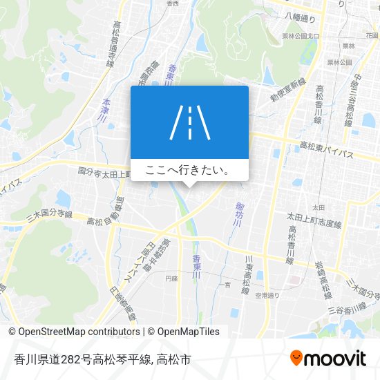 香川県道282号高松琴平線地図