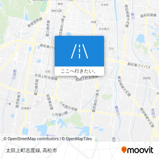 太田上町志度線地図