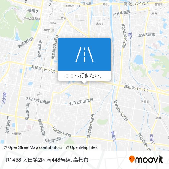 R1458 太田第2区画448号線地図
