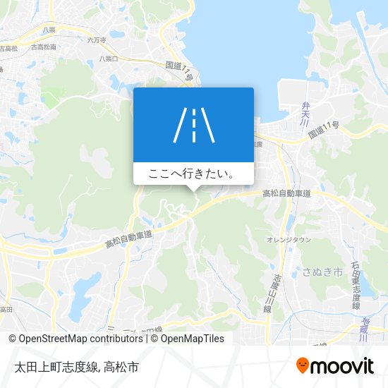太田上町志度線地図