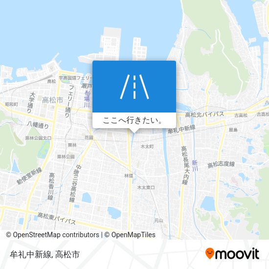 牟礼中新線地図