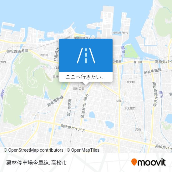 栗林停車場今里線地図