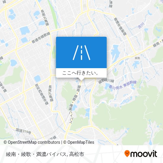 綾南・綾歌・満濃バイパス地図