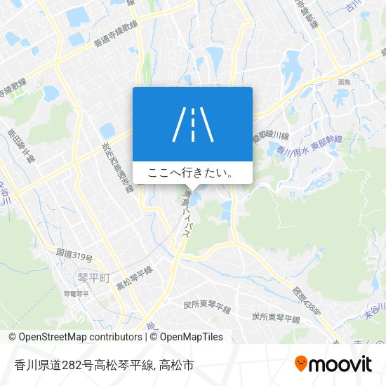 香川県道282号高松琴平線地図